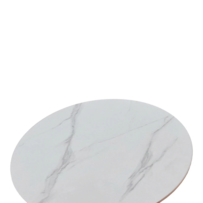 Balou pakoworld table sintered stone in white marble look-white metal base D120x73cm