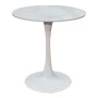 Balou pakoworld table sintered stone in white marble look-white metal base D90x73cm