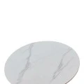 Balou pakoworld table sintered stone in white marble look-white metal base D90x73cm