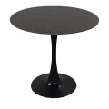 Balou pakoworld table sintered stone in black marble look-black metal base D120x73cm