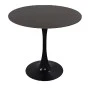 Balou pakoworld table sintered stone in black marble look-black metal base D120x73cm