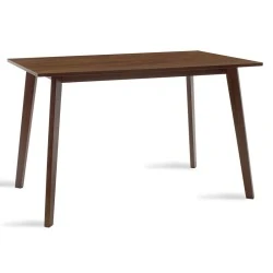 Τραπέζι Benson pakoworld MDF σε καρυδί απόχρωση 120x75x75εκ