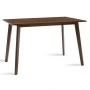 Τραπέζι Benson pakoworld MDF σε καρυδί απόχρωση 120x75x75εκ