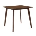 Τραπέζι Benson pakoworld MDF σε καρυδί απόχρωση 80x80x75εκ