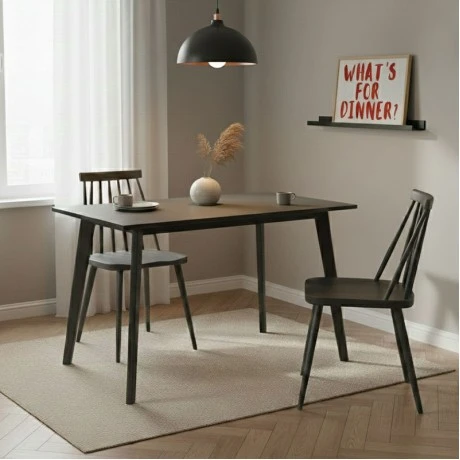 Τραπέζι Benson pakoworld MDF σε rustic grey απόχρωση 120x75x75εκ