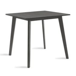 Τραπέζι Benson pakoworld MDF σε rustic grey απόχρωση 80x80x75εκ