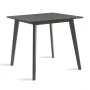 Τραπέζι Benson pakoworld MDF σε rustic grey απόχρωση 80x80x75εκ