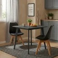 Τραπέζι Benson pakoworld MDF σε rustic grey απόχρωση 80x80x75εκ