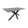Table Bethan pakoworld sonoma with grey mdf and black metal 160x80x75cm