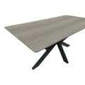 Table Bethan pakoworld sonoma with grey mdf and black metal 160x80x75cm