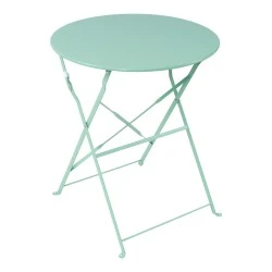 Bistro table pakoworld metal folding in mint color D60x71cm