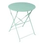 Bistro table pakoworld metal folding in mint color D60x71cm