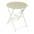 Bistro table pakoworld metal folding in champagne color D60x71cm