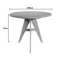 Cadrada table pakoworld teak wood in natural shade D80x76cm