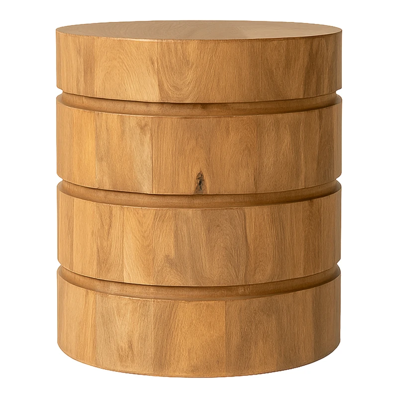 Charmy table pakoworld solid mango wood in natural shade D130x76cm