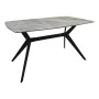 Table Ezali pakoworld sintered stone grey marble look with black metal leg 140x80x75cm