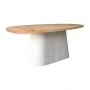 Dining table Fessen pakoworld fir-mdf white-natural color 180x90x78cm
