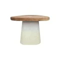 Dining table Herona pakoworld fir-mdf white-natural color 180x90x78cm