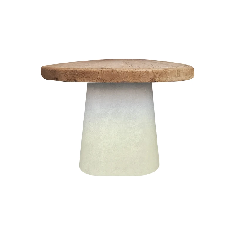 Dining table Herona pakoworld fir-mdf white-natural color 180x90x78cm
