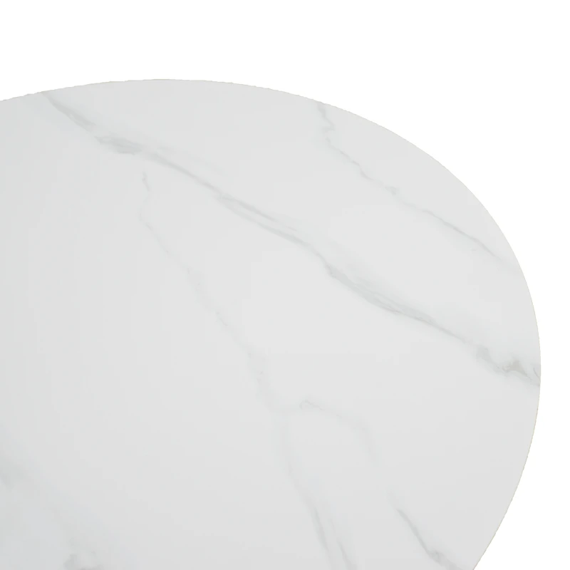 Dining table Franzel pakoworld sintered stone in marble look-mdf in natural shade D120x75cm