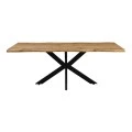 Gilman pakoworld mdf table in sonoma shade and black metal leg 200x100x75cm