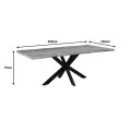 Gilman pakoworld mdf table in sonoma shade and black metal leg 200x100x75cm