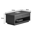 Oscar pakoworld professional office table in walnut-anthracite shade 120x60x42cm