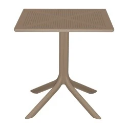 Groovy table pakoworld pp perforated cappuccino 60x60x76cm