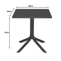 Groovy table pakoworld pp perforated cappuccino 60x60x76cm