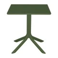 Τραπέζι Groovy pakoworld pp διατρητο σκούρο πράσινο 60x60x76εκ