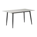 Gustas table pakoworld white marble sintered stone-black metal 140x80x76cm