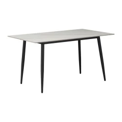 Gustas table pakoworld white marble sintered stone-black metal 140x80x76cm