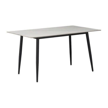 Gustas table pakoworld white marble sintered stone-black metal 140x80x76cm