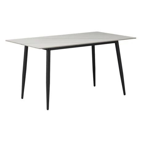 Gustas table pakoworld white marble sintered stone-black metal 160x80x76cm