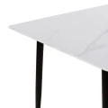 Gustas table pakoworld white marble sintered stone-black metal 160x80x76cm