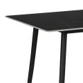 Gustas table pakoworld black marble sintered stone-black metal 140x80x76cm