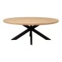 Dining table Jenma pakoworld solid mango wood in natural color-black metal leg 200x100x76cm