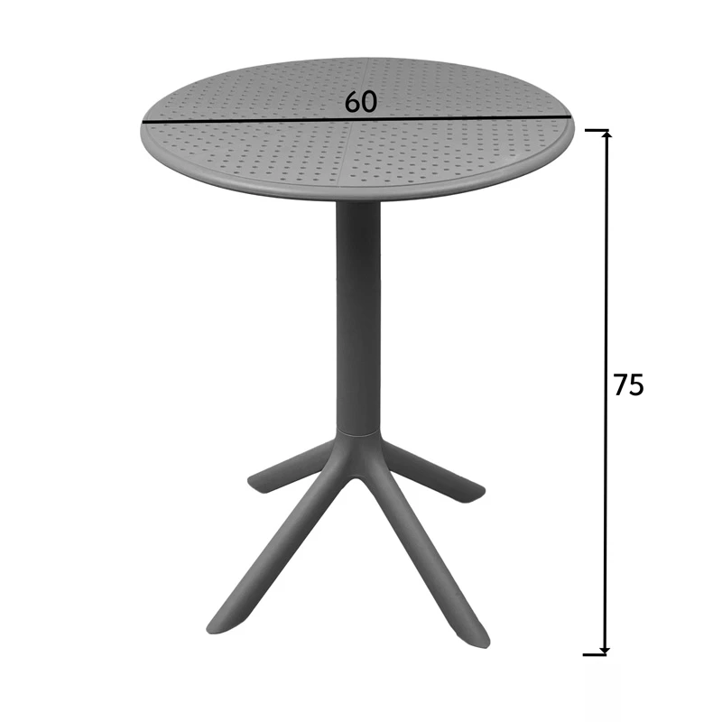 Merkon pakoworld pp table in white shade D60x75cm
