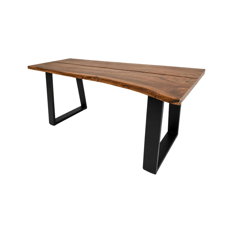 Miles pakoworld dining table solid acacia wood walnut 140x80x76cm