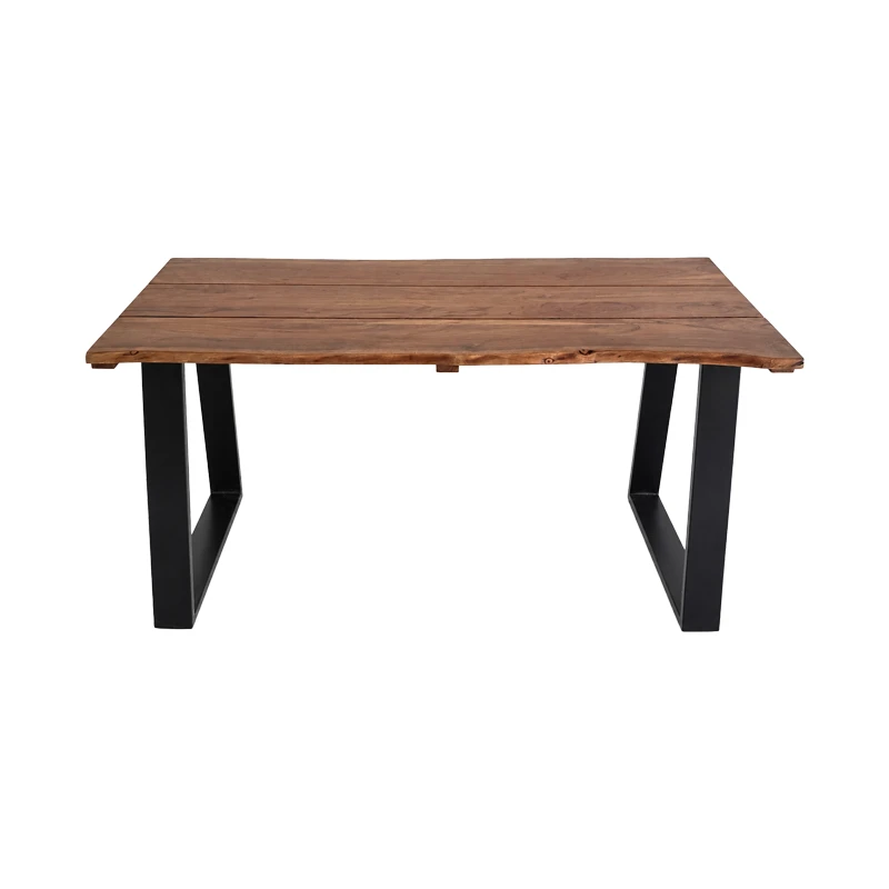 Miles pakoworld dining table solid acacia wood walnut 160x80x76cm