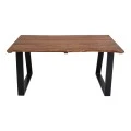 Miles pakoworld dining table solid acacia wood walnut 200x100x76cm