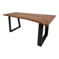 Miles pakoworld dining table solid acacia wood walnut 200x100x76cm