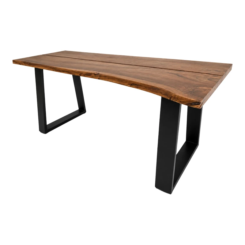 Miles pakoworld dining table solid acacia wood walnut 200x100x76cm