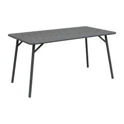 Table Moraja pakoworld black metal 140x80x70cm