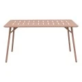 Τραπέζι Moraja pakoworld terracotta μέταλλο 140x80x72εκ