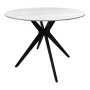 Orbital table pakoworld white matte marble sintered stone-black metal D100x76cm