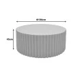 Coffee table Binero pakoworld MGO light grey D106x45cm