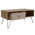 Coffee table dresser Boho pakoworld in walnut color 100x50x46cm