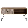 Coffee table dresser Boho pakoworld in walnut color 100x50x46cm