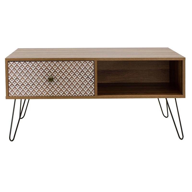 Coffee table dresser Boho pakoworld in walnut color 100x50x46cm